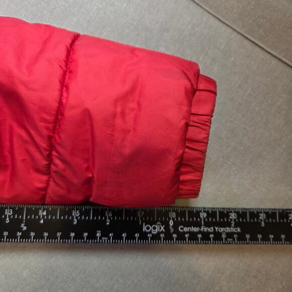 Columbia Youth Large 14/16 Red Navy Quilted Winter Coat w/ Hood - Picture 12 of 12